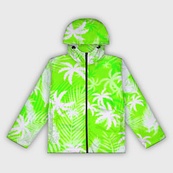 Ветровка с капюшоном женская Кислотные тропики, цвет: 3D-черный