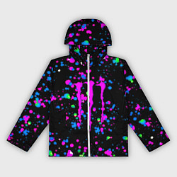 Ветровка с капюшоном женская Monster energy неоновые краски, цвет: 3D-белый