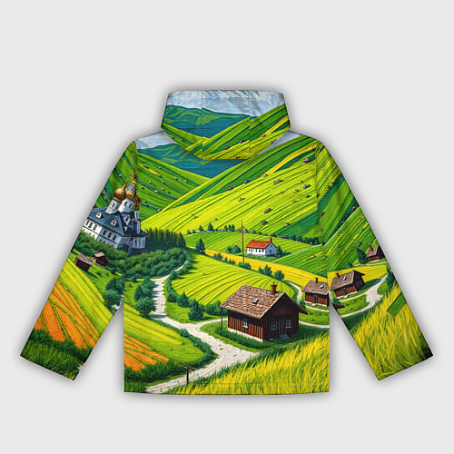 Женская ветровка Русская душа и поле / 3D-Белый – фото 2