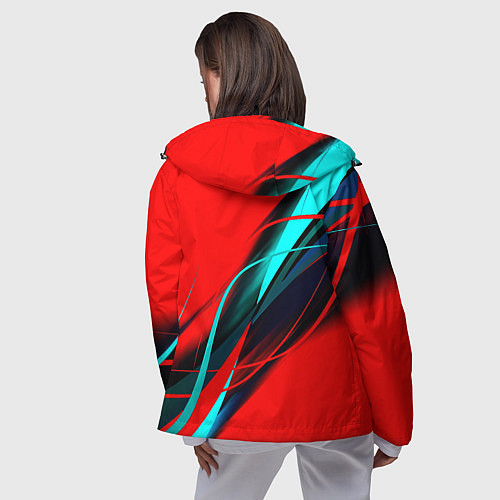 Женская ветровка Rainbow six геометрия полосы / 3D-Черный – фото 4