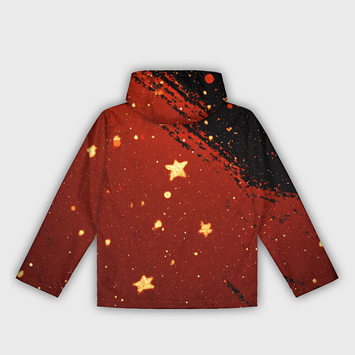 Женская ветровка Золотые звездочки на коричневой текстуре / 3D-Белый – фото 2