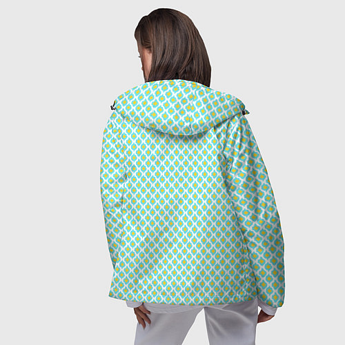 Женская ветровка Ikat ogee - этнический узор / 3D-Черный – фото 4