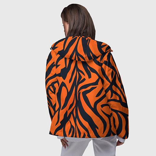 Женская ветровка Расцветка тигра / 3D-Черный – фото 4