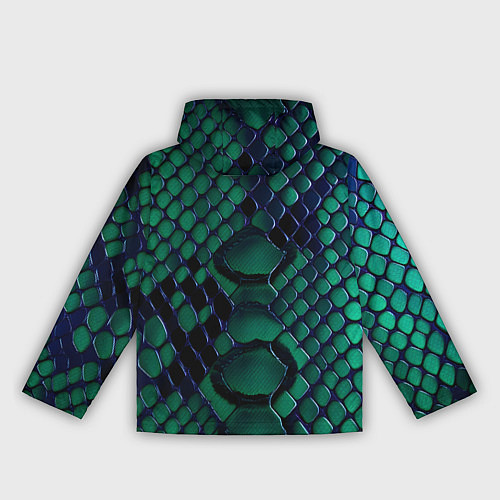 Женская ветровка Бирюзовая змеиная кожа / 3D-Белый – фото 2