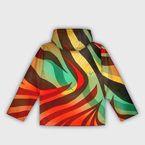 Женская ветровка Жаркая полосатая абстракция / 3D-Белый – фото 2