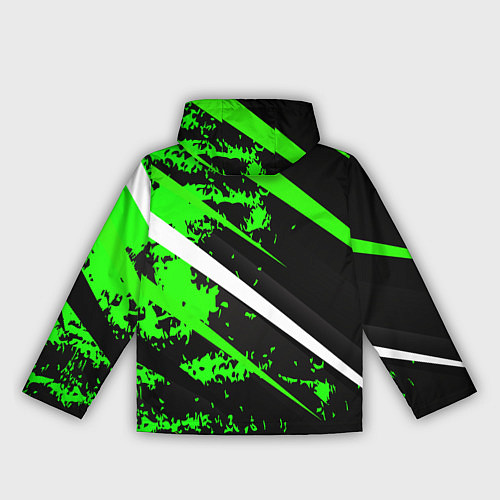 Женская ветровка Color black and green / 3D-Белый – фото 2