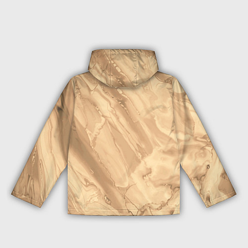 Женская ветровка Бежевая текстура каменная мрамор / 3D-Белый – фото 2