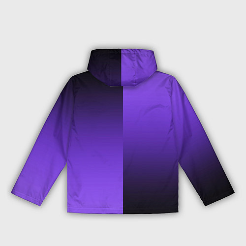 Женская ветровка Чёрно-сиреневый градиент пополам / 3D-Черный – фото 2