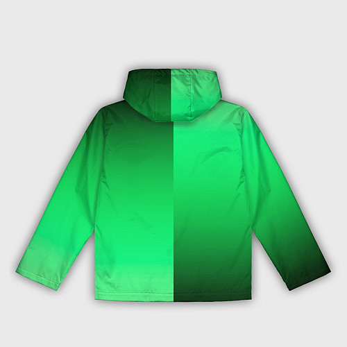 Женская ветровка Чёрно-зелёный градиент пополам / 3D-Черный – фото 2