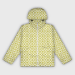 Ветровка с капюшоном женская Оливковый арт деко на белом фоне, цвет: 3D-белый