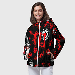 Ветровка с капюшоном женская Monster energy anarhy, цвет: 3D-белый — фото 2