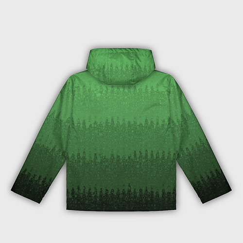 Женская ветровка Зеленый градиент текстурные полосы / 3D-Черный – фото 2