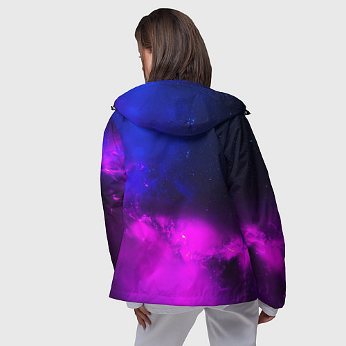 Женская ветровка Космонавт среди облаков / 3D-Черный – фото 4