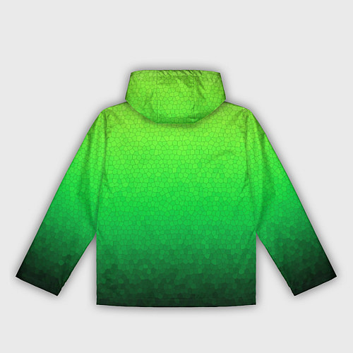 Женская ветровка Градиент мозаика зелёный в тёмный / 3D-Черный – фото 2