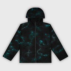 Ветровка с капюшоном женская Color black turquoise, цвет: 3D-черный