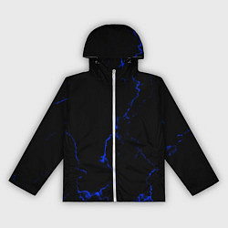 Ветровка с капюшоном женская Color black blue, цвет: 3D-белый