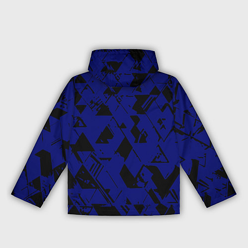 Женская ветровка Синий с чёрными деталями абстракция / 3D-Черный – фото 2
