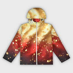 Ветровка с капюшоном женская Волнистая текстура с блестками, цвет: 3D-белый