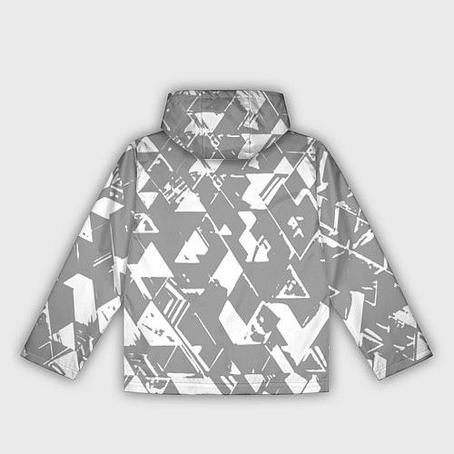 Женская ветровка Светлый серый геометричный паттерн / 3D-Белый – фото 2