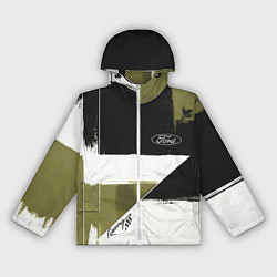 Ветровка с капюшоном женская Ford эмблема, цвет: 3D-белый