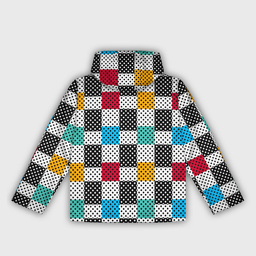 Женская ветровка Узор в горошек пэчворк разноцветный / 3D-Белый – фото 2