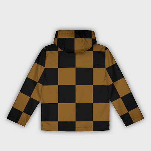 Женская ветровка Шахматные фигуры на коричнево-черной доске / 3D-Белый – фото 2