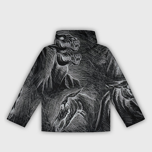 Женская ветровка Черепа лошадей - эскиз / 3D-Белый – фото 2