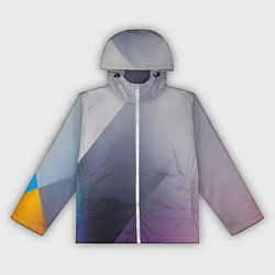 Ветровка с капюшоном женская Color grey with stripes, цвет: 3D-белый
