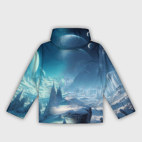 Женская ветровка Снежный динозавр - история вымирания / 3D-Белый – фото 2