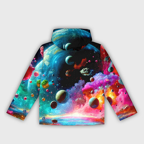 Женская ветровка Том и Джерри летят в ракете - нейроарт / 3D-Белый – фото 2