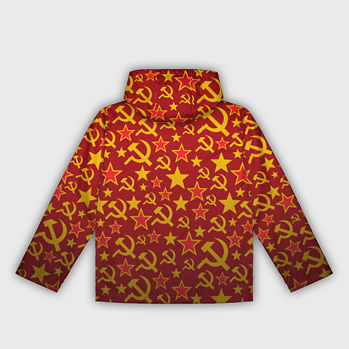 Женская ветровка Серп и молот паттерн / 3D-Белый – фото 2