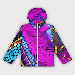 Женская ветровка Чешуя и розовое перо