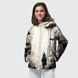 Ветровка с капюшоном женская Путник, цвет: 3D-белый — фото 2