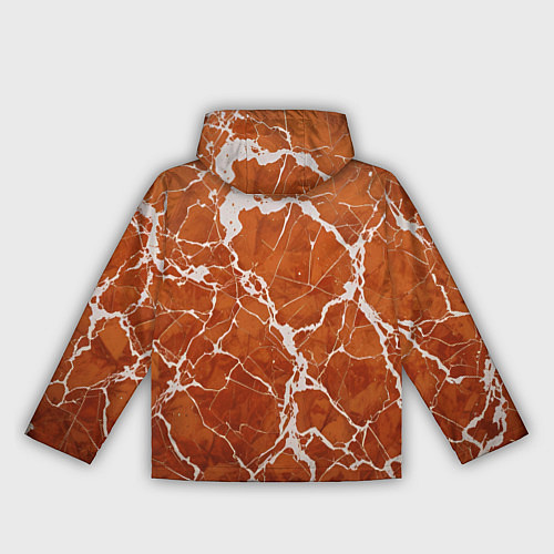 Женская ветровка Темно-оранжевый мрамор / 3D-Белый – фото 2