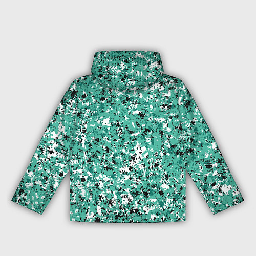 Женская ветровка Бирюзовый с чёрно-белыми пятнами / 3D-Белый – фото 2