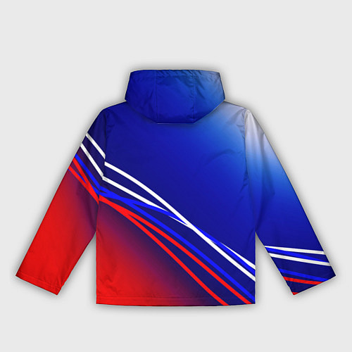 Женская ветровка Герб России и градиент бело-сине-красный / 3D-Белый – фото 2