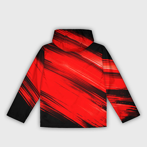 Женская ветровка Красные мазги краски на черном / 3D-Белый – фото 2