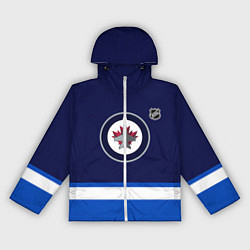 Ветровка с капюшоном женская Виннипег Джетс хоккей, цвет: 3D-белый