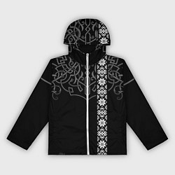 Ветровка с капюшоном женская Славянские символы традиции народа, цвет: 3D-белый