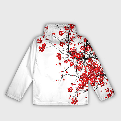 Женская ветровка Сакура с иероглифом Любовь / 3D-Белый – фото 2