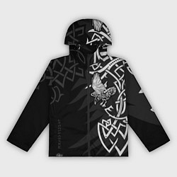 Ветровка с капюшоном женская Верные спутники Одина, цвет: 3D-черный