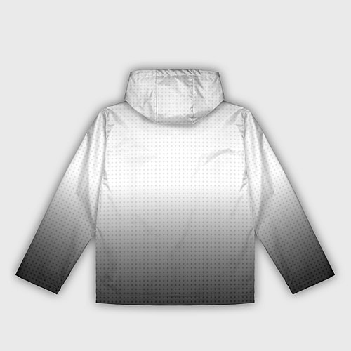 Женская ветровка Из белого в чёрный градиент с точками / 3D-Белый – фото 2