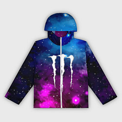Ветровка с капюшоном женская Monster energy neon space, цвет: 3D-белый