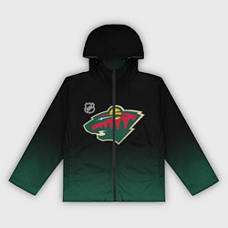 Ветровка с капюшоном женская Миннесота Уайлд - градиент, цвет: 3D-черный