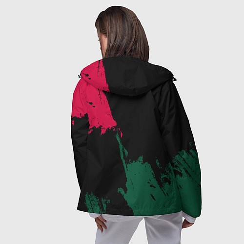 Женская ветровка Миннесота Уайлд - брызги краски / 3D-Черный – фото 4