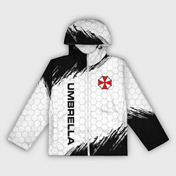 Ветровка с капюшоном женская Амбрелла - белые соты, цвет: 3D-белый