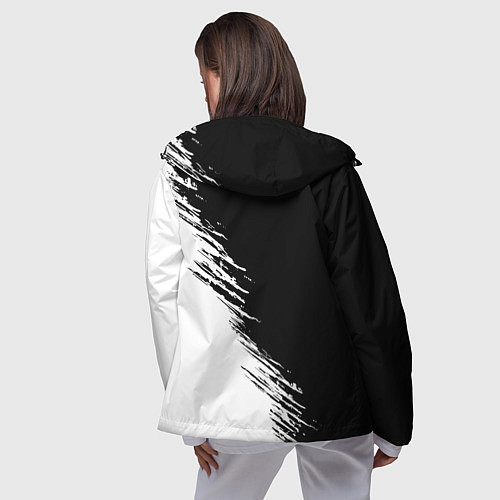 Женская ветровка Umbrella Corp - black and white / 3D-Черный – фото 4