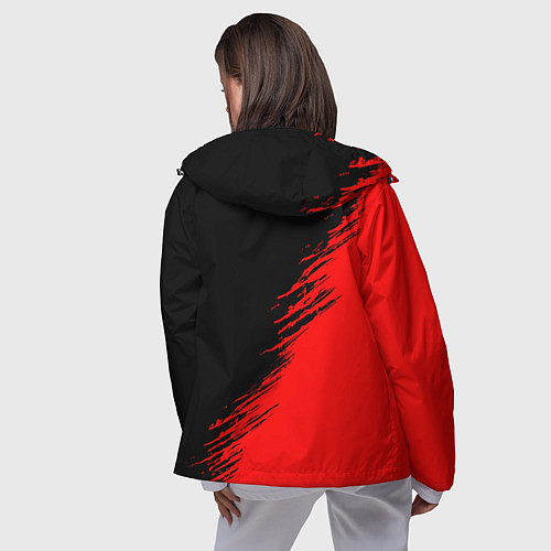 Женская ветровка Umbrella Corp - red and black / 3D-Черный – фото 4