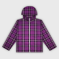Ветровка с капюшоном женская Color pink checkerboard, цвет: 3D-белый