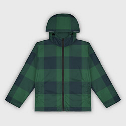 Ветровка с капюшоном женская Дождевой лес тартан ирландский, цвет: 3D-черный